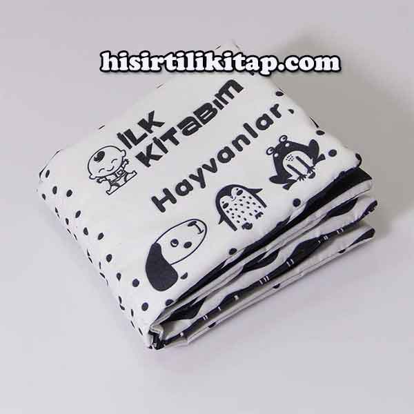 Hışırtılı kitap hayvanlar siyah beyaz 1